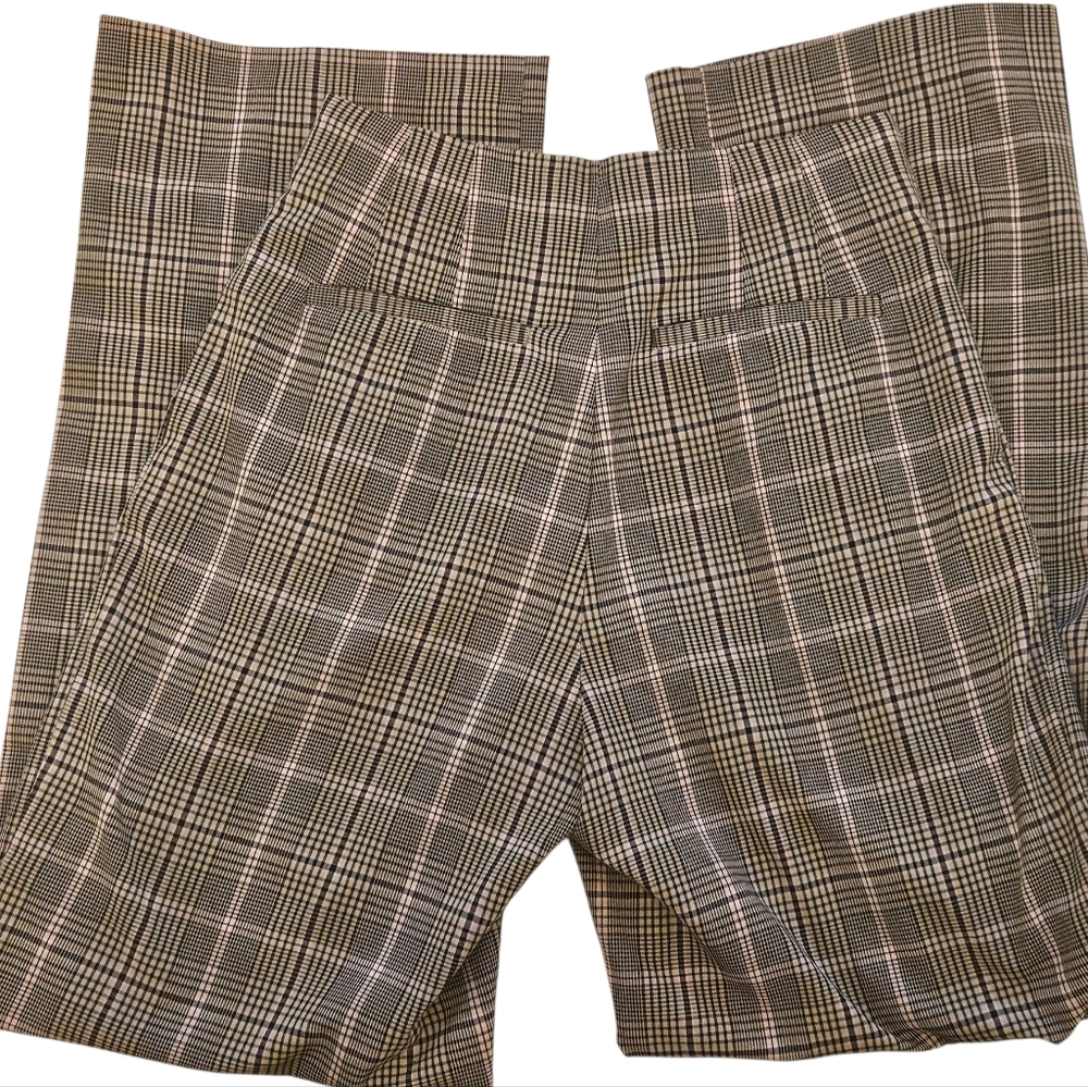 Zara Plaid High Waist Trousers Wide Leg Pants XS - Picture 4 of 11